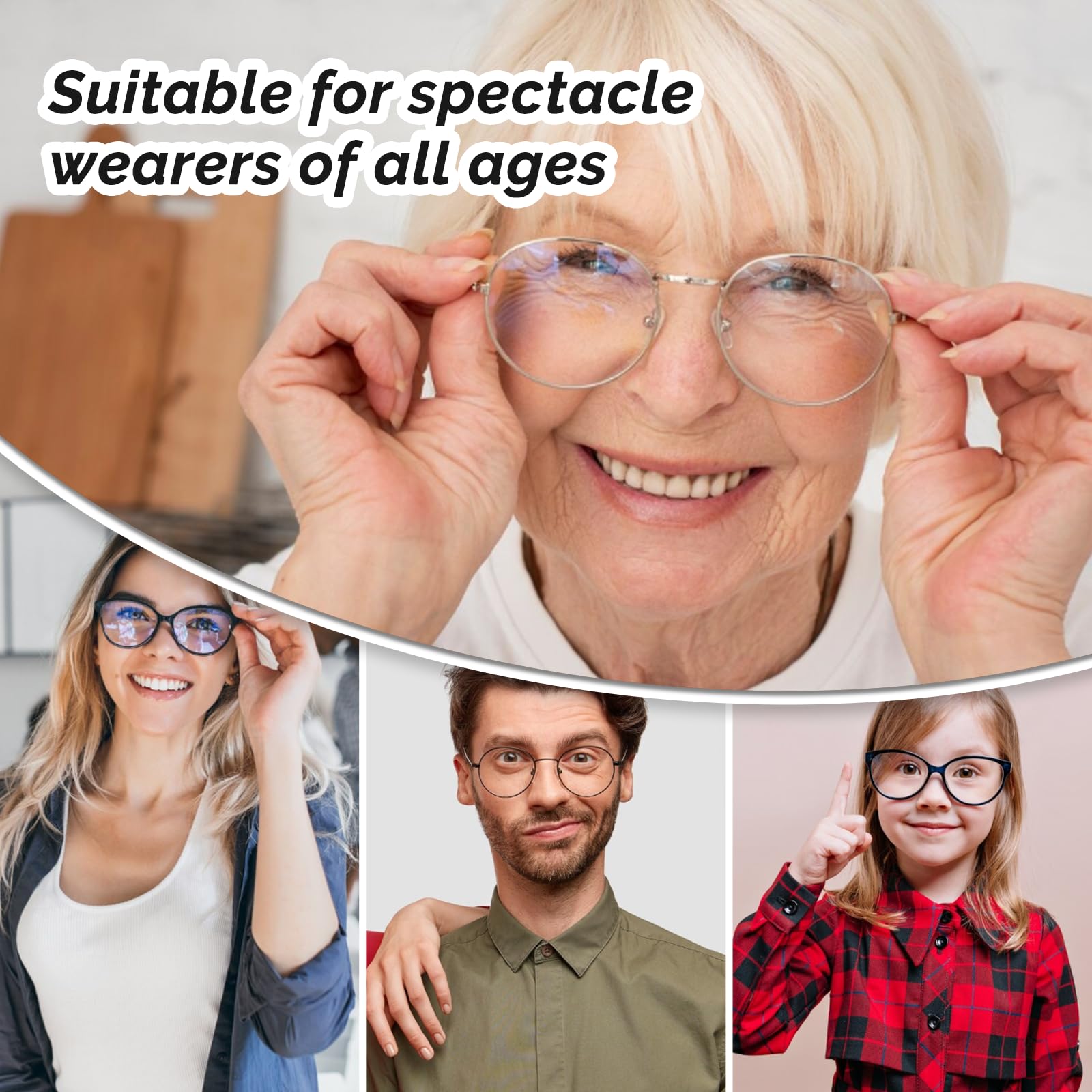 Teardrop-shaped nose pads 16x8 mm for glasses