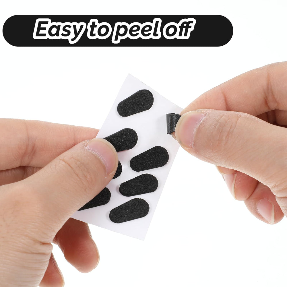 Transparent D-shaped nose pads 20x8 mm