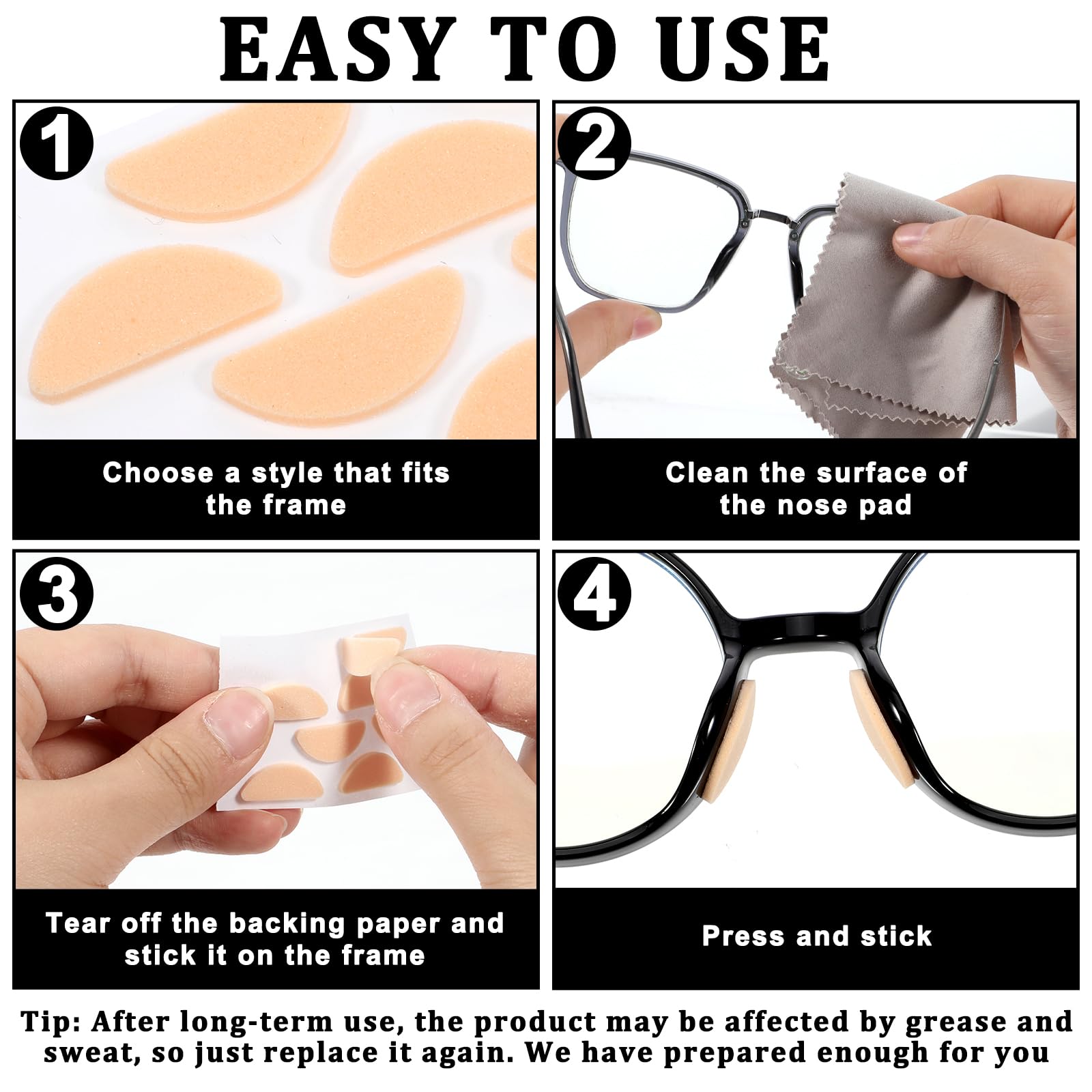 Close-up of foam nose pads material (sponge blend)