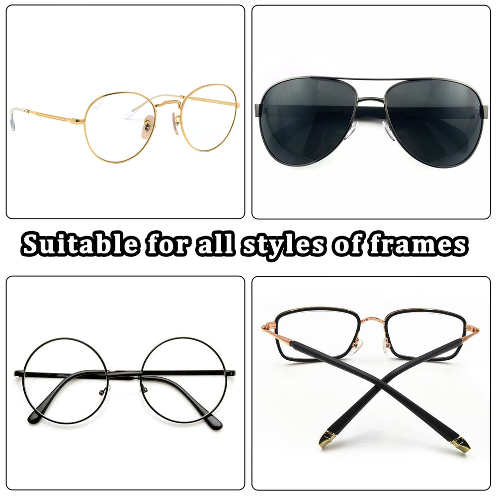 Sticky nose pads applied to metal frame to prevent slipping