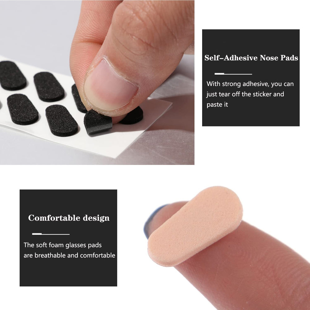 Kids' glasses with self-stick foam nose pads