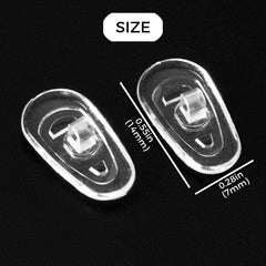 Close-up of soft hollow silicone air chamber nose pad