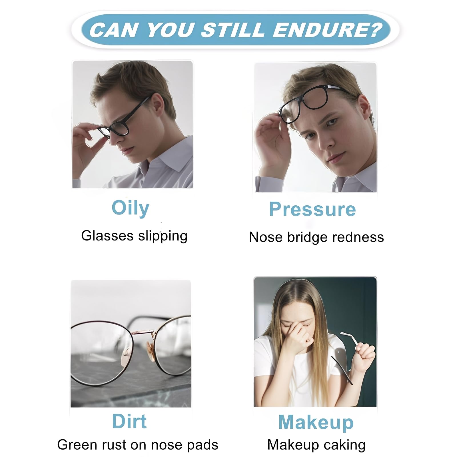 30 pairs of nose pads for glasses in packaging