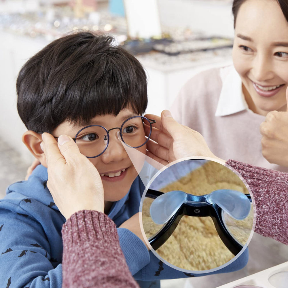 Nose pads prevent glasses from slipping on the nose