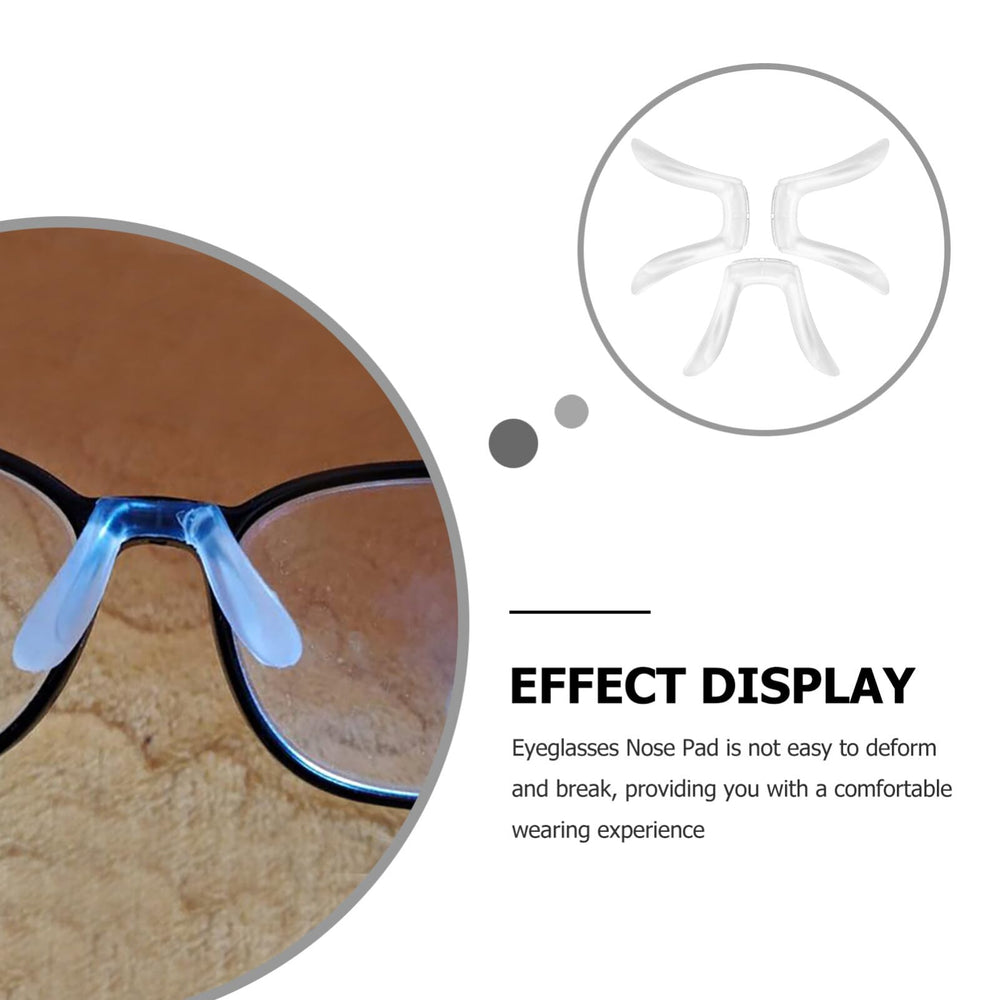 Eyewear accessory packaging showing nose pads included
