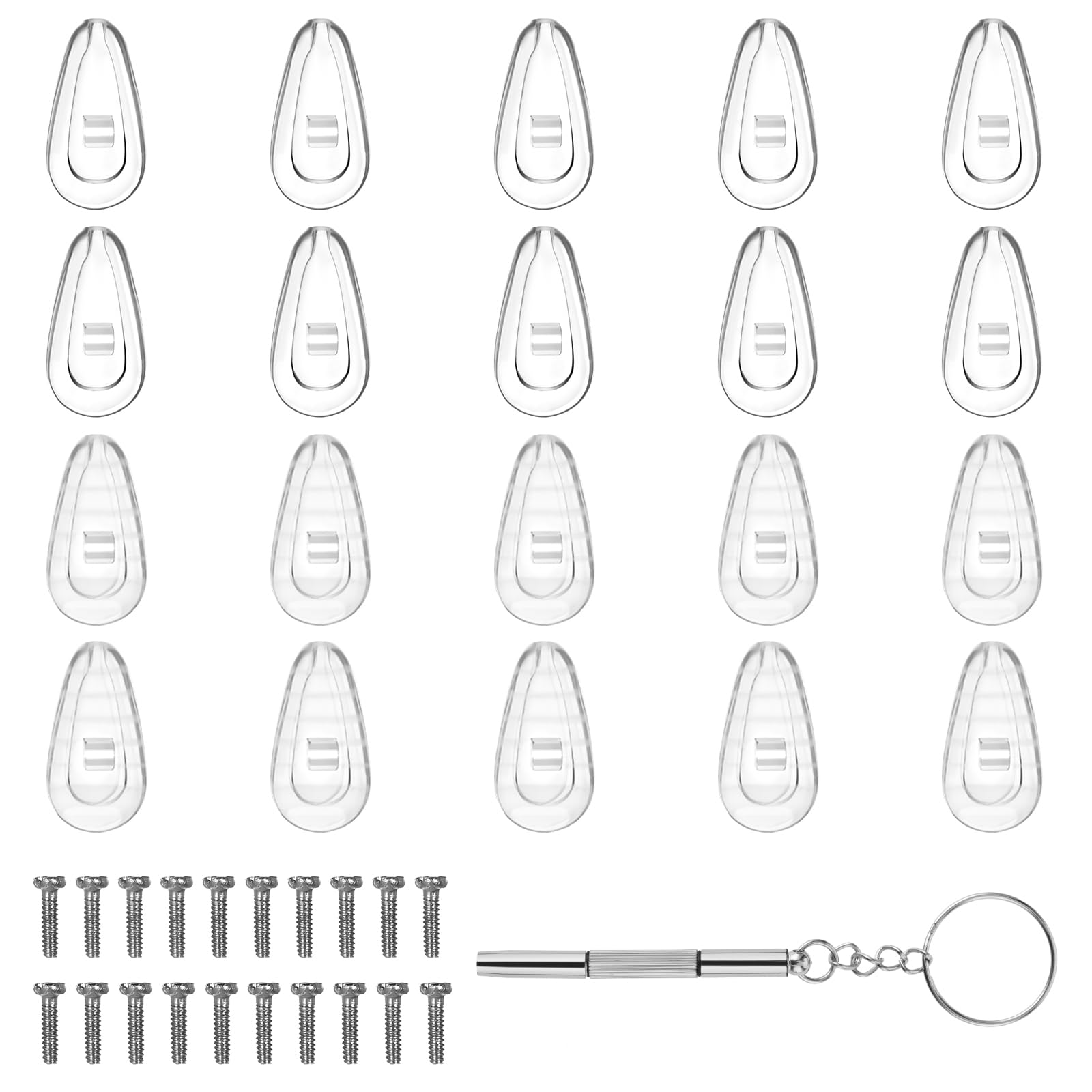 Clear silicone nose pads replacement set for glasses