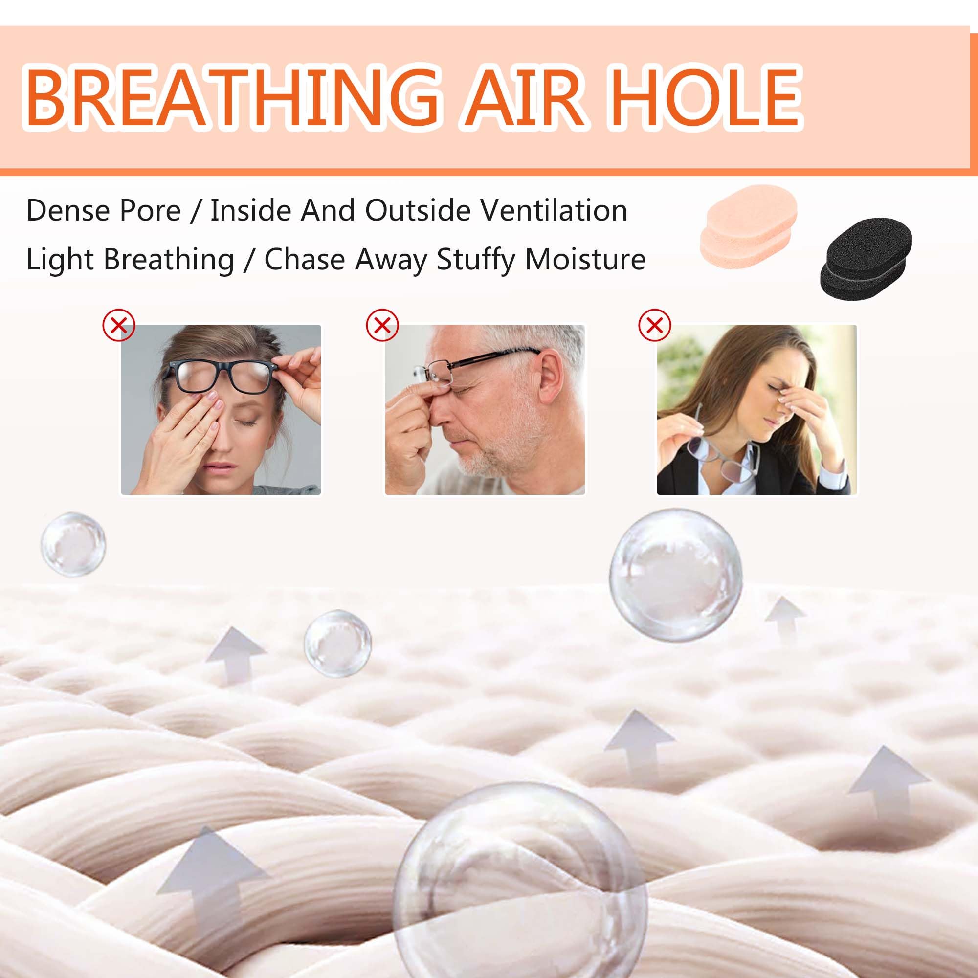 Oval 1.5mm nude soft foam nose pads – thicker option