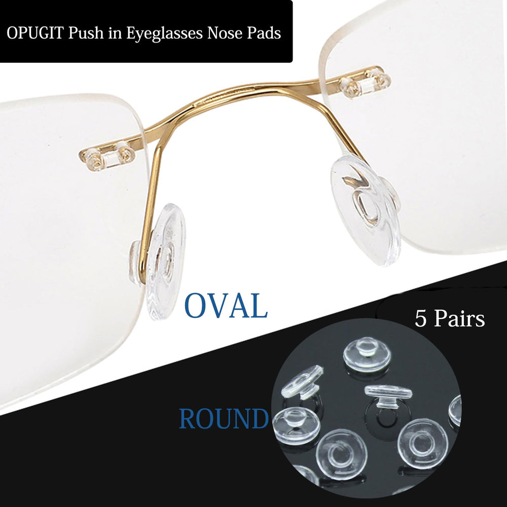 Oval nose pads option for glasses