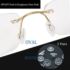 Oval nose pads option for glasses