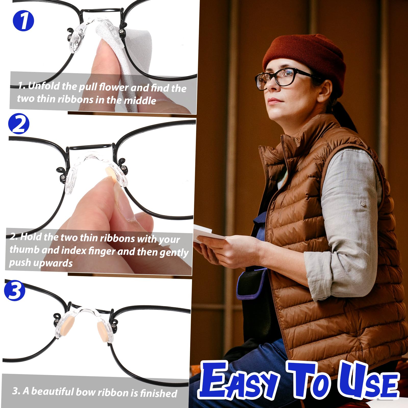 Nose pads packaging and included components