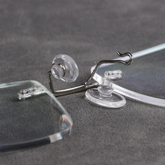Close-up of round push-in eyeglasses nose pads