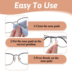 Self-adhesive foam and silicone eyeglass nose pads