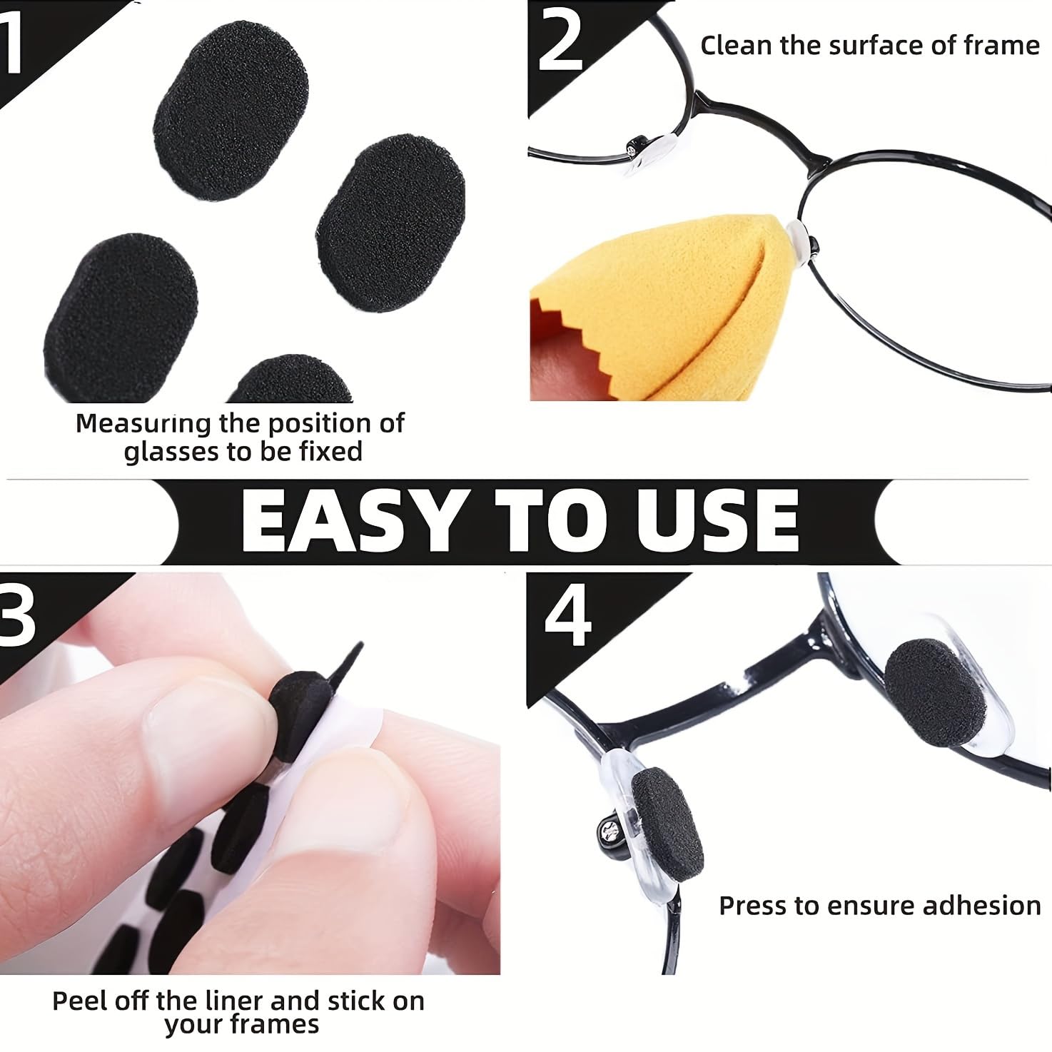 Skin color foam nose pads with adhesive for glasses