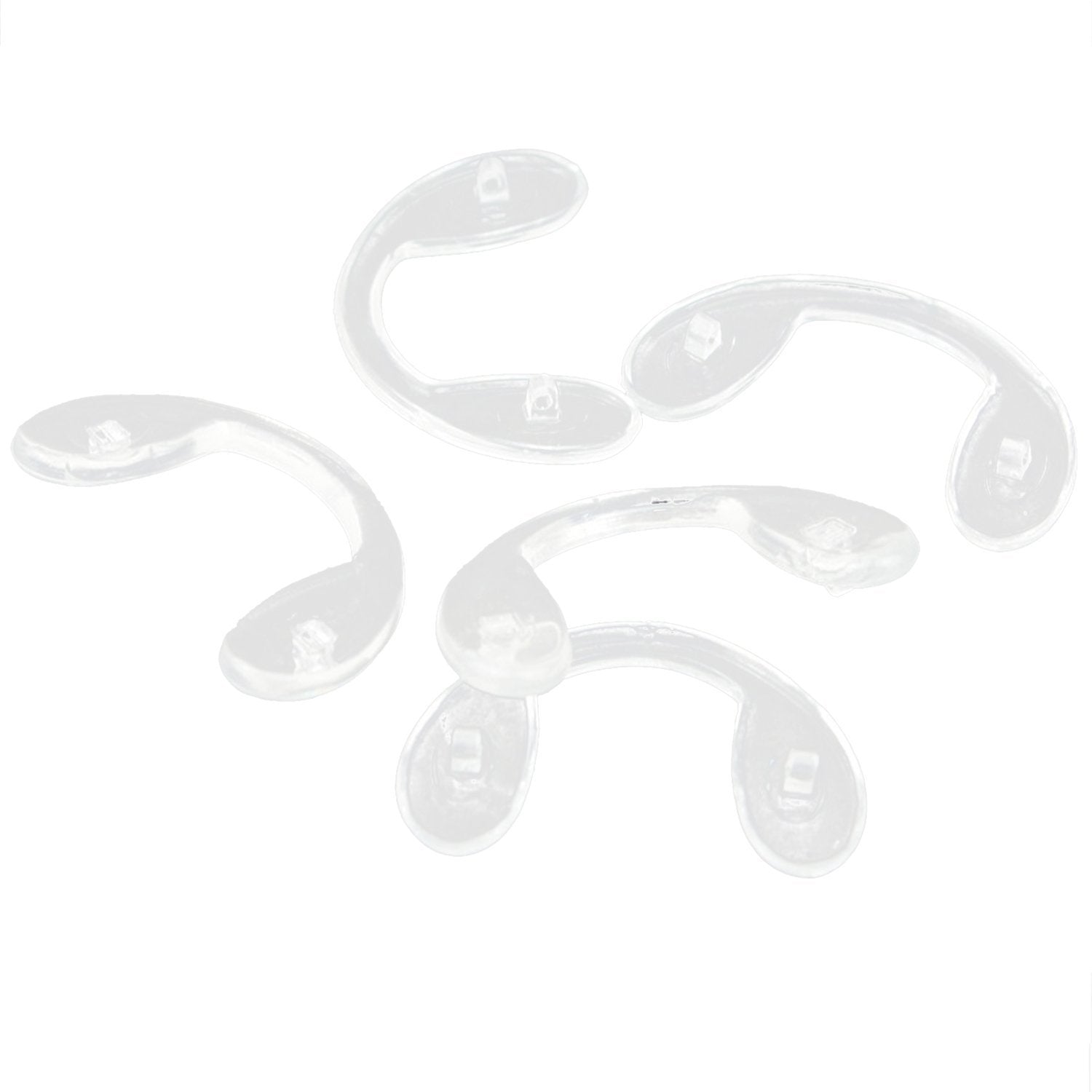 Silicone U-shaped nose pads for glasses, clear color