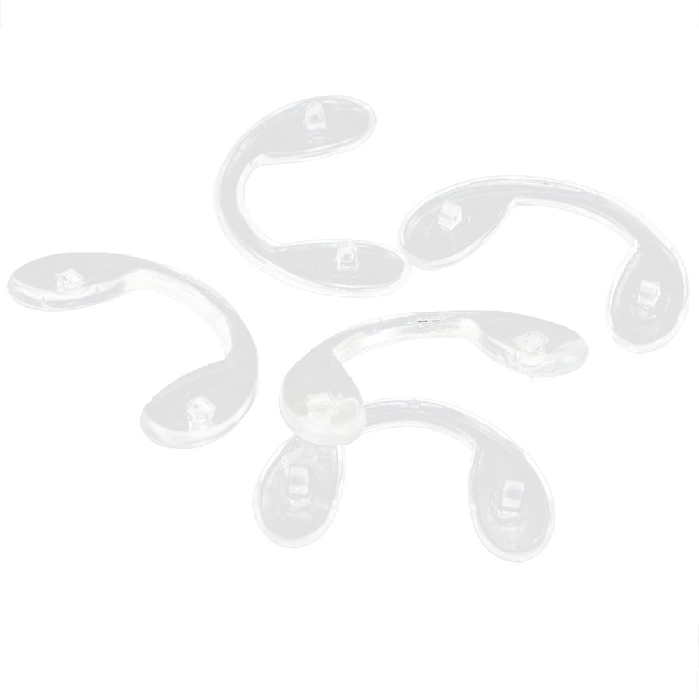 Silicone U-shaped nose pads for glasses, clear color