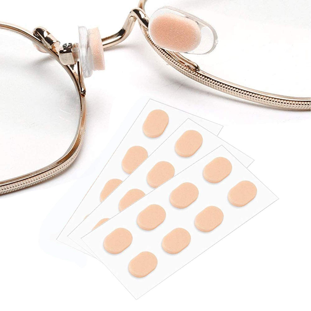 Nose pads soft foam adhesive 1.0mm skin color, 12-pair pack
