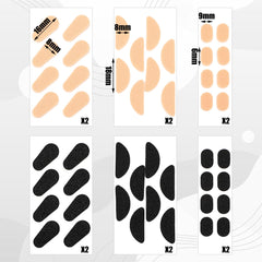 Teardrop-shaped foam eyeglass nose pads 16x8x1.6 mm