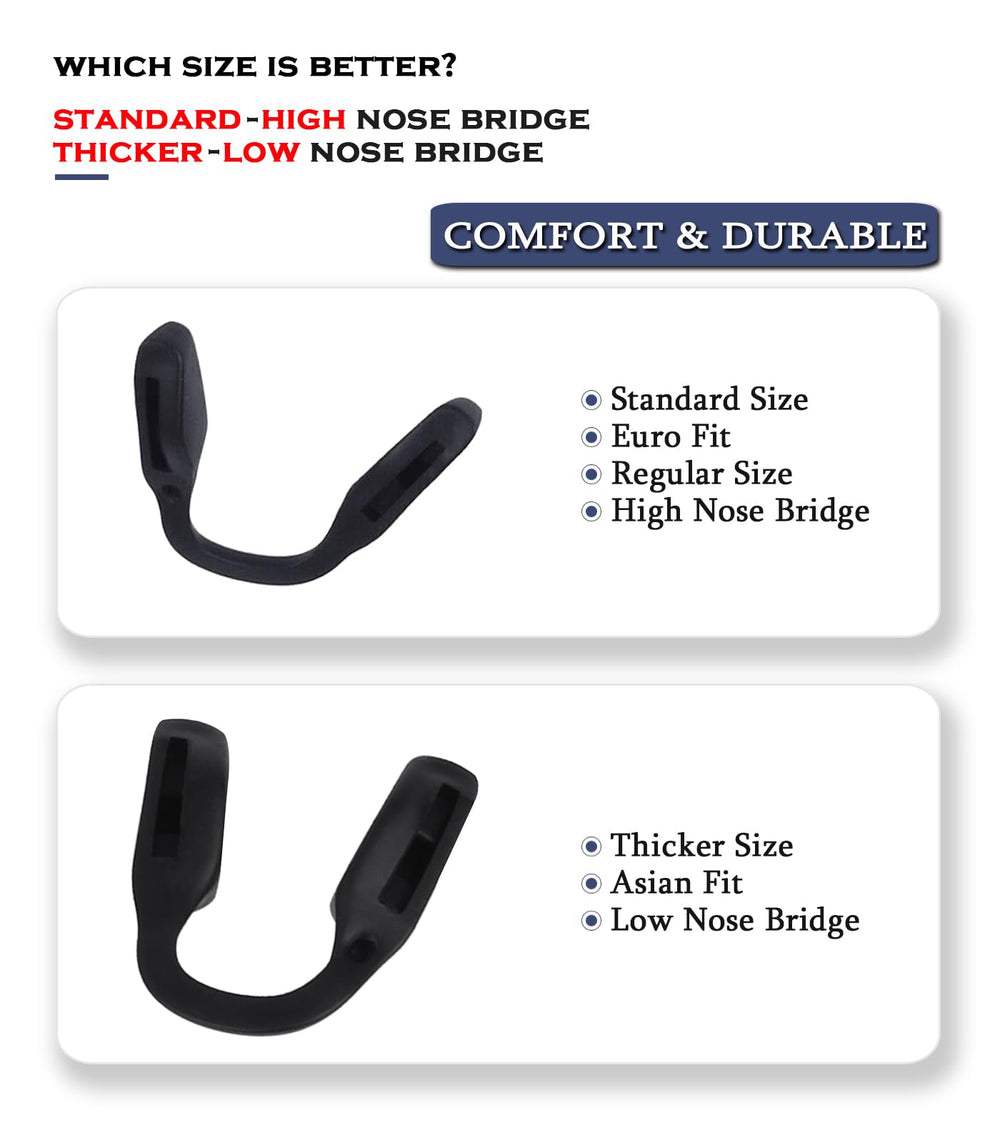 Thicker replacement nose pads for Oakley Pasque OO9222