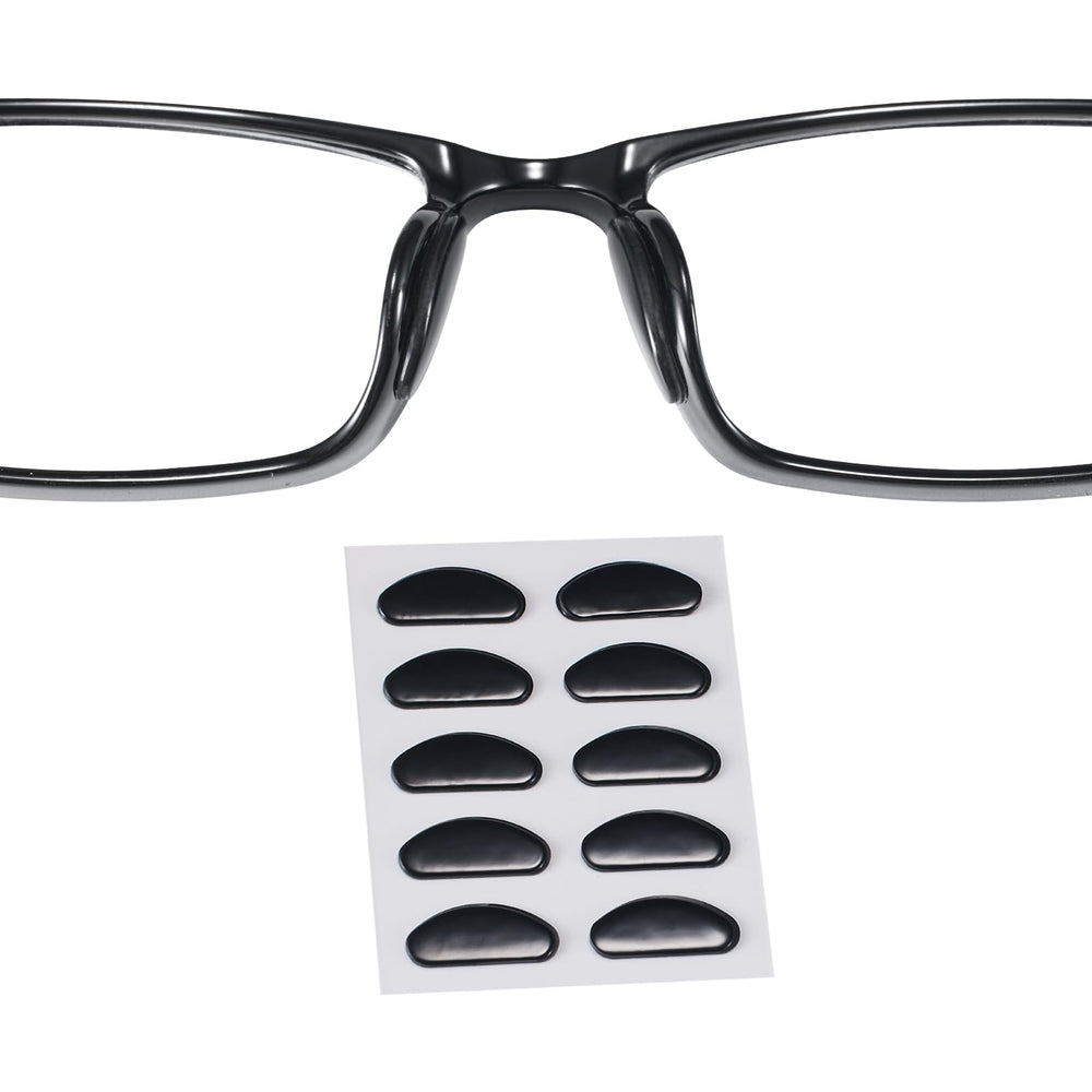 Ultra-thin 1.3mm black silicone eyeglass nose pads (1 of 7)