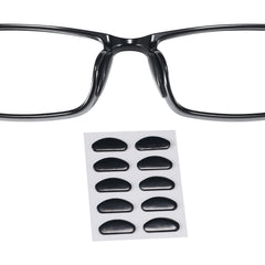 Ultra-thin 1.3mm black silicone eyeglass nose pads (1 of 7)