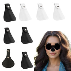 Six-piece nose sun protector for glasses in black and white