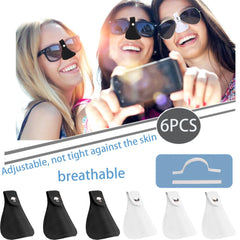 Close-up of bendable nose bridge strips for glasses