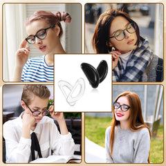 Black silicone nose pad close-up with dimensions 15 x 6.5 mm