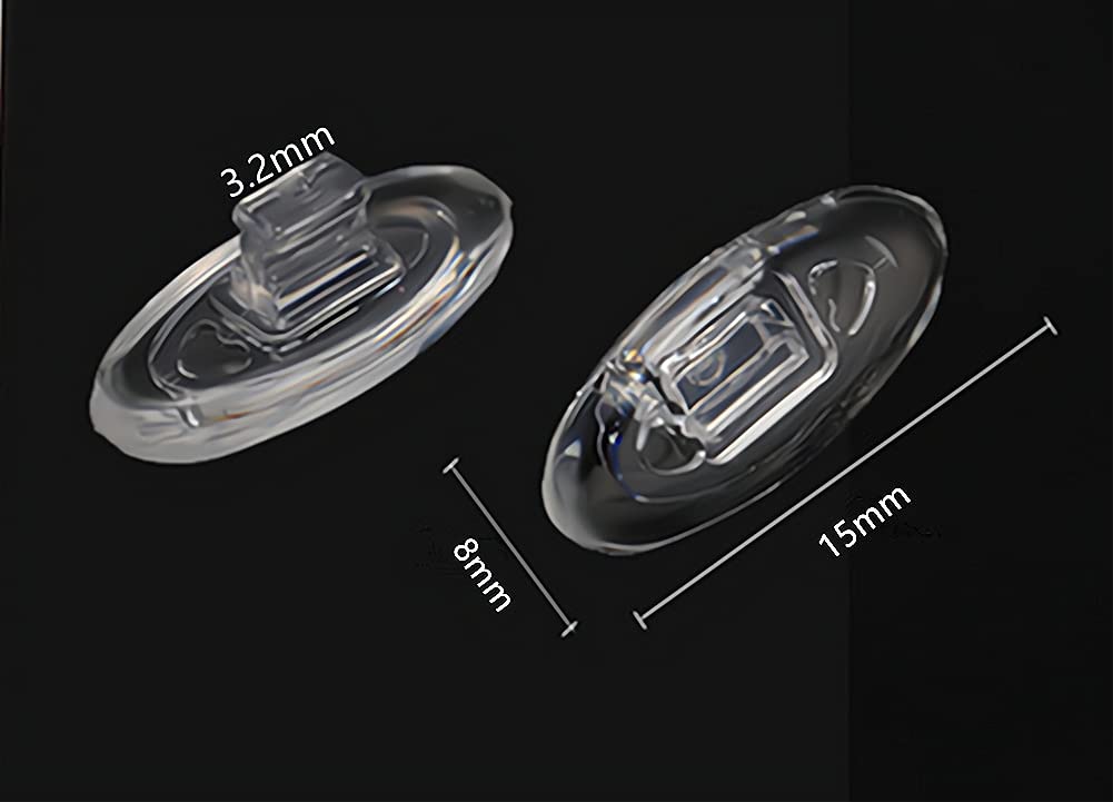 Glasses with soft silicone nose pads on bridge