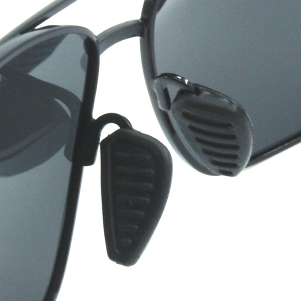 Anti-slip silicone nose pads on glasses