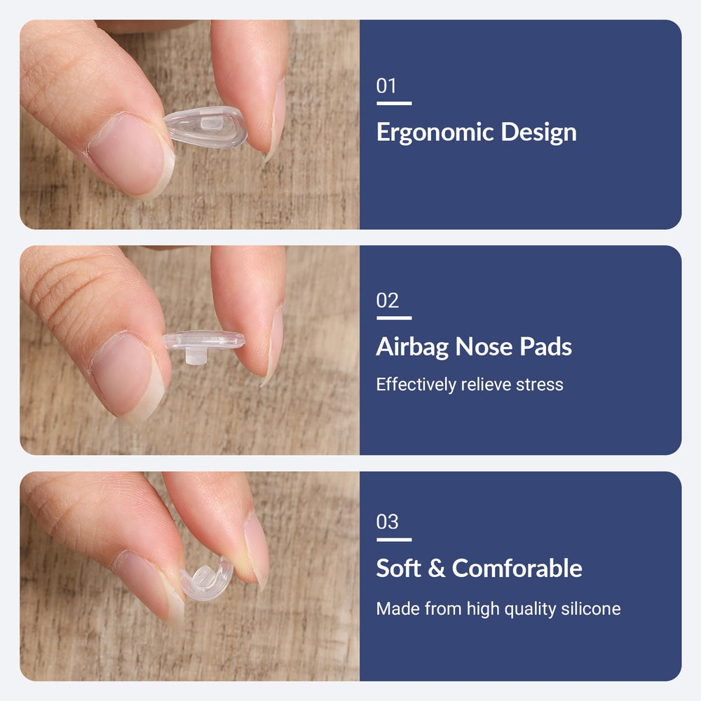 Nose pad packaging box with replacement pads