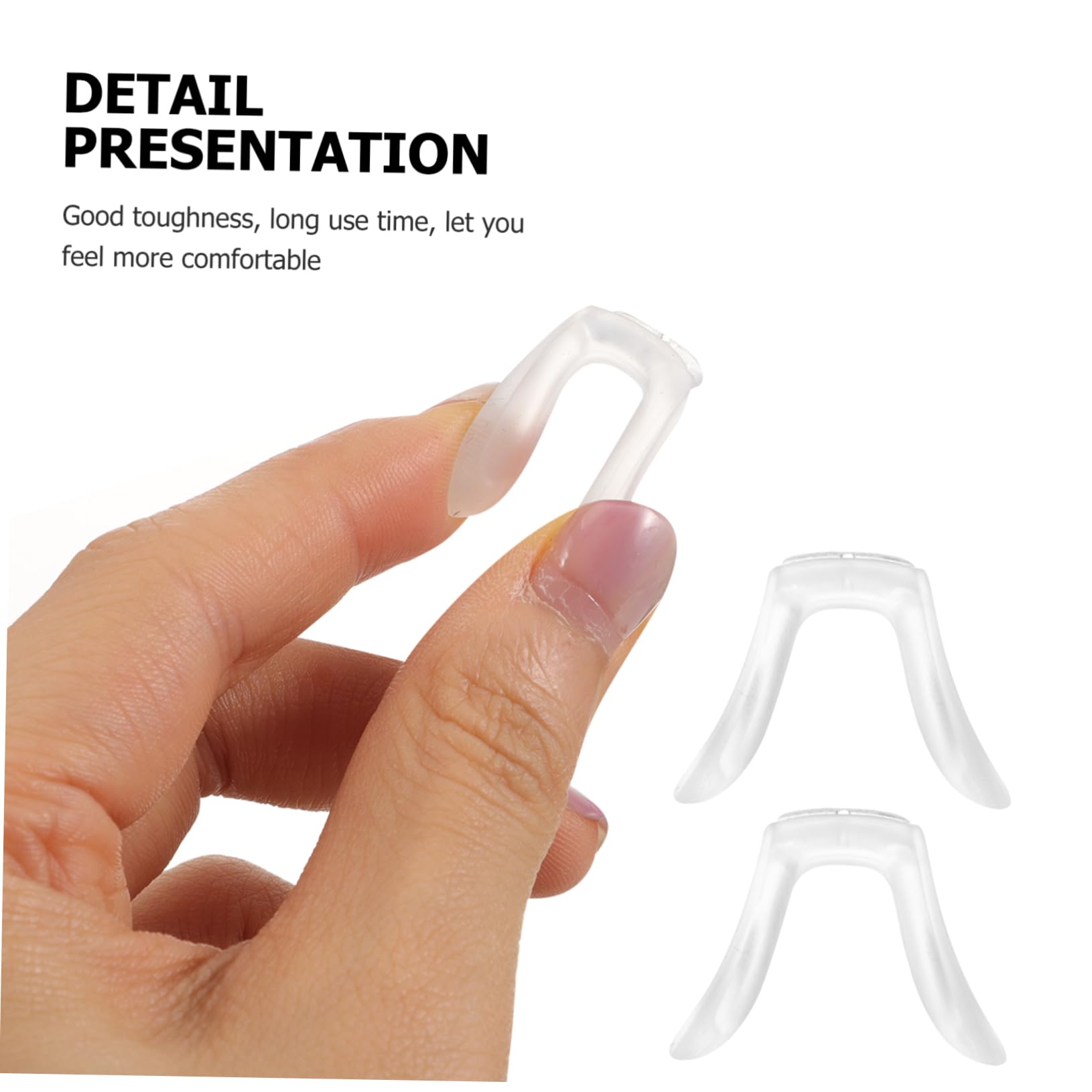 Comfortable silicone eyeglasses nose pad on the nose bridge