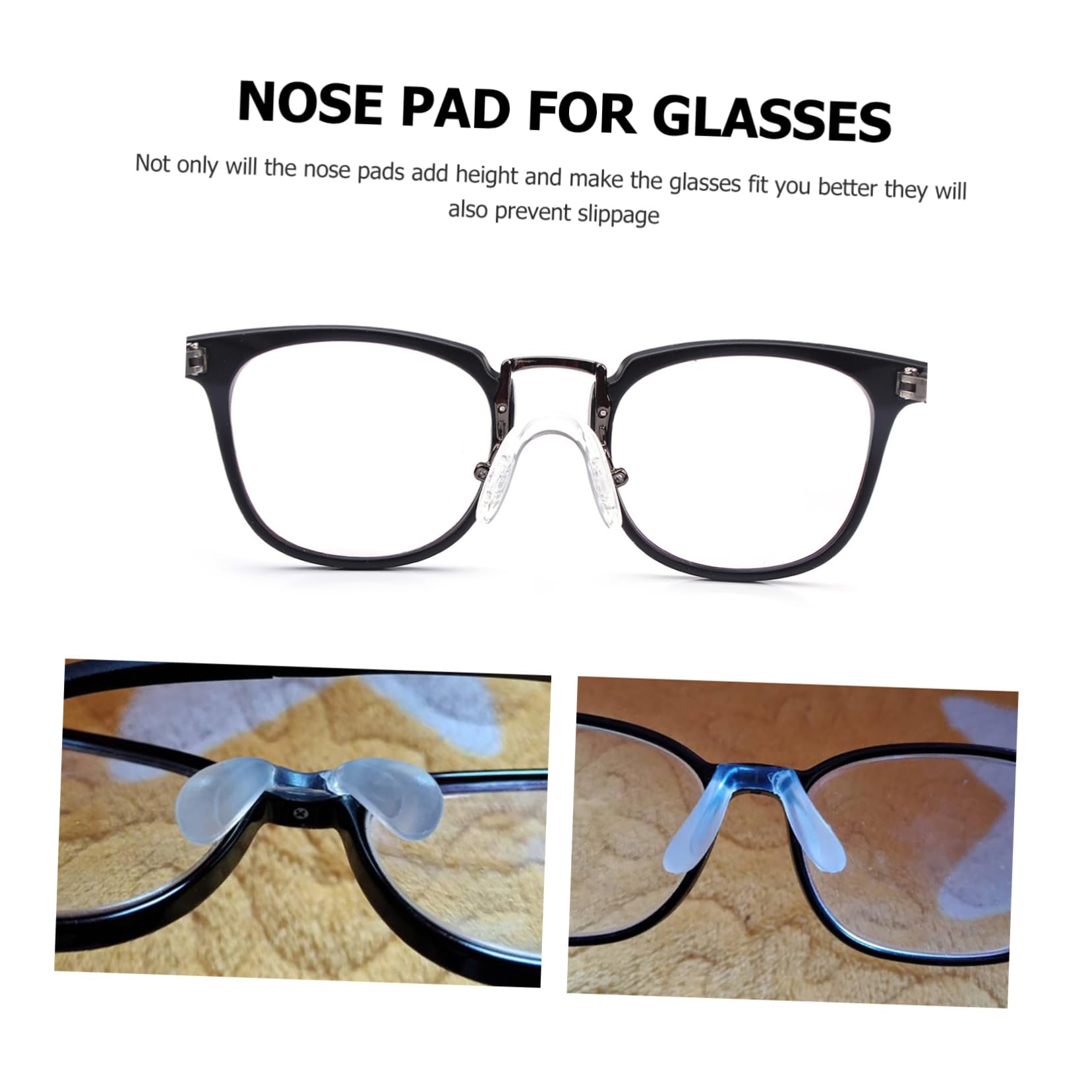 Replacement nose pad set compatible with various frames
