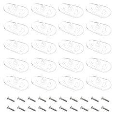 Transparent silicone screw-in eyeglasses nose pads (14x7mm)