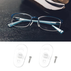 Close-up of screw-in nose pad for screw-lock glasses