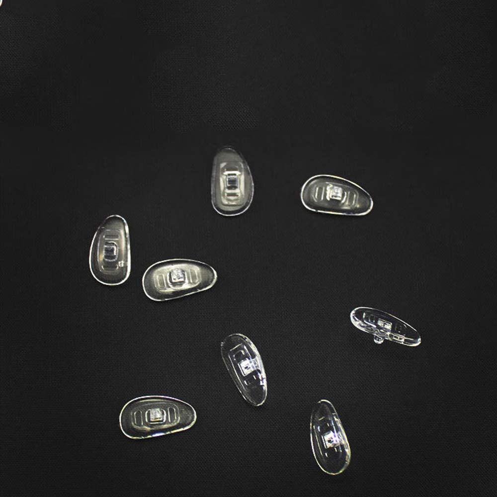 Product image showing 5 pairs of clear 15mm nose pads