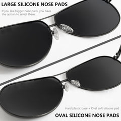 Anti-slip silicone nose pads on eyeglasses