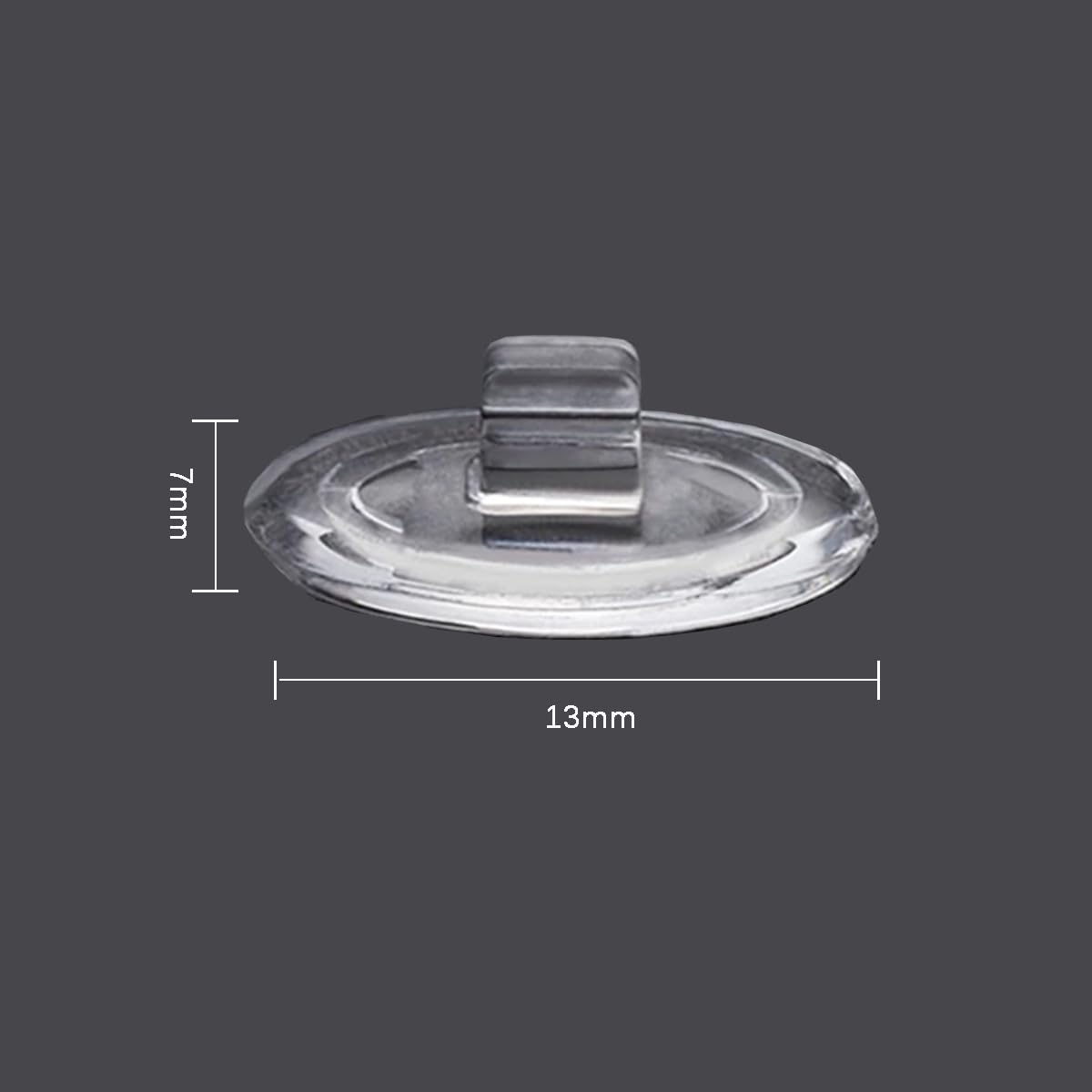 Oval nose pad surface detail for comfort