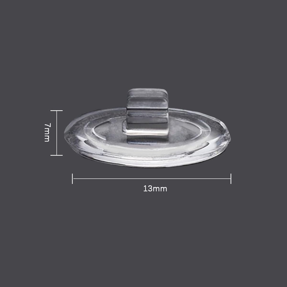 Oval nose pad surface detail for comfort