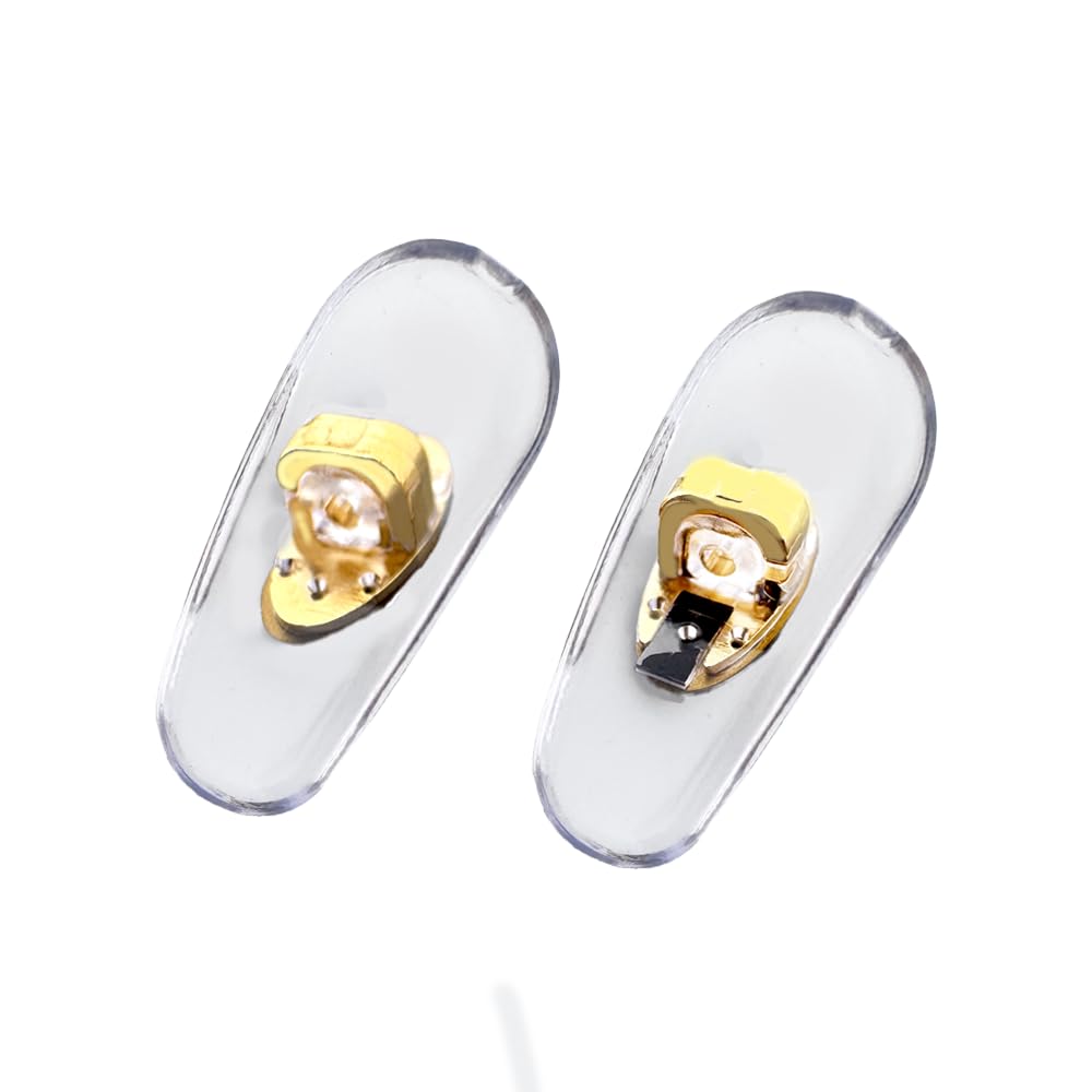 Close-up of gold Ray Ban nose pads for RB6335 RB3549 RB4071