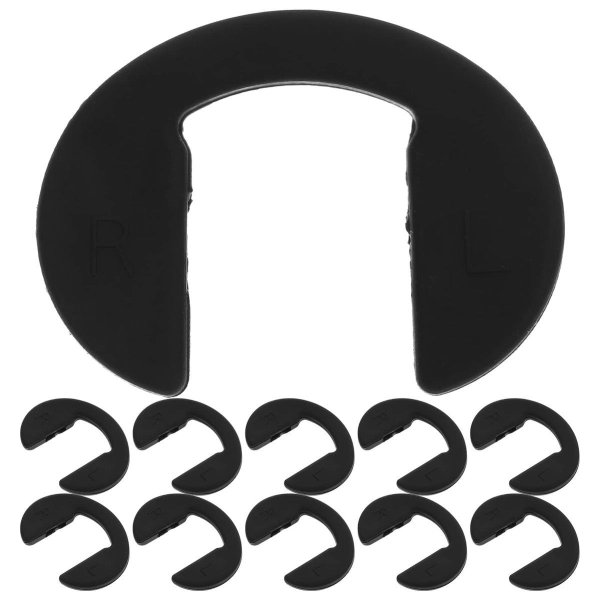 10pcs silicone glasses nose pads in black