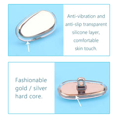Skin-friendly soft silicone nose pads with durable metal core