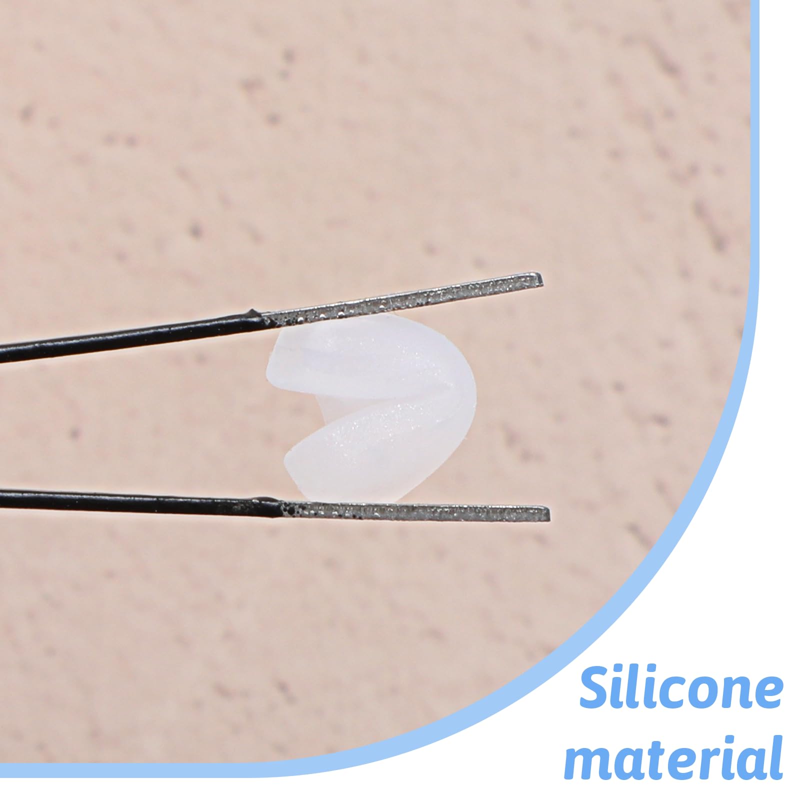 Rimless glasses with new nose pads installed