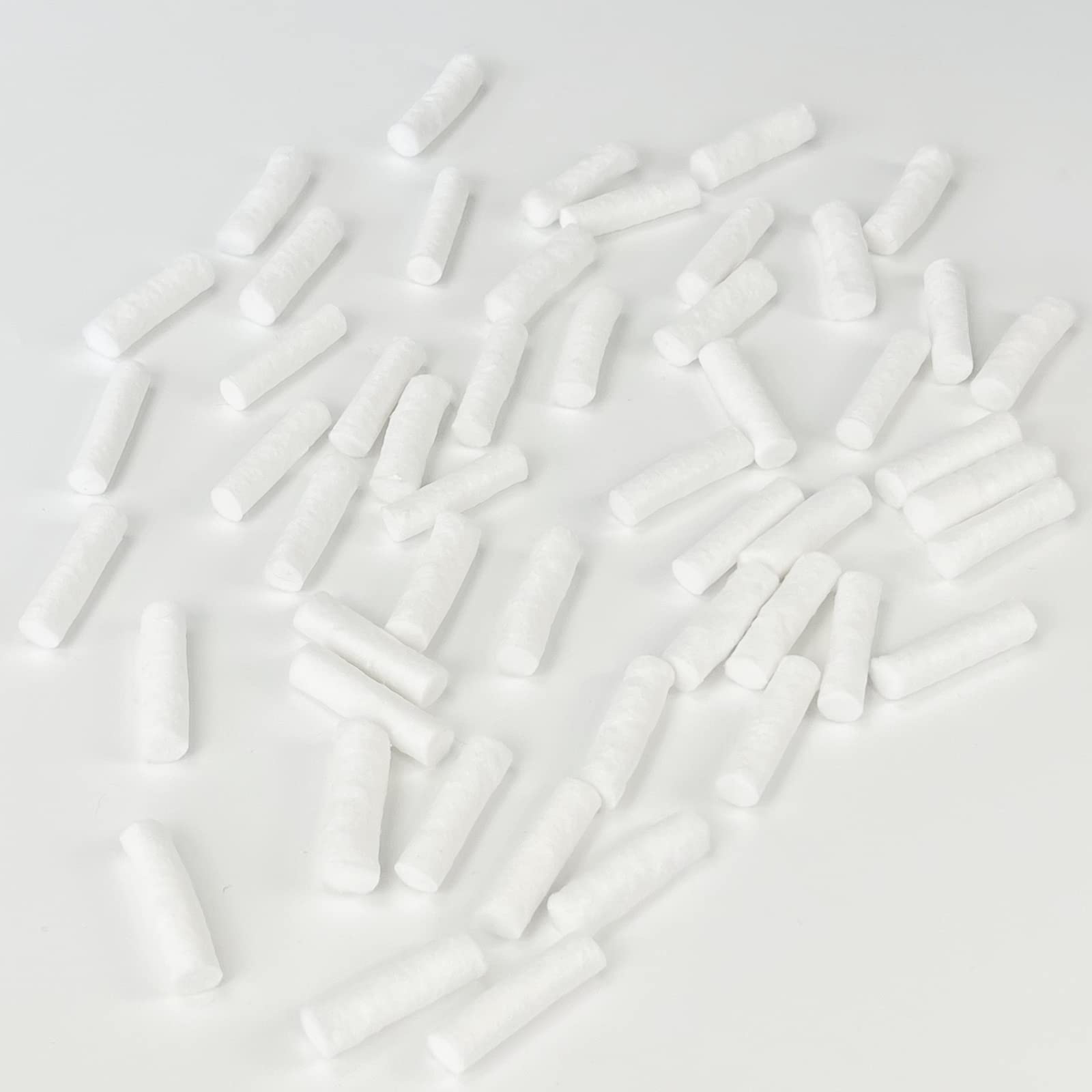 Nosebleed plugs 50-count cotton nose bleed stopper rolls front view