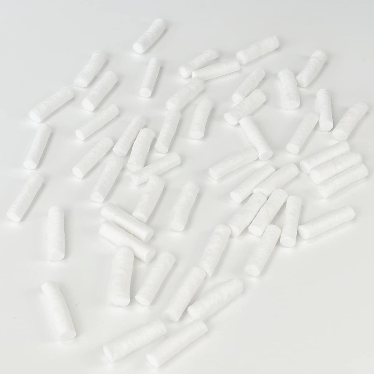 Nosebleed plugs 50-count cotton nose bleed stopper rolls front view
