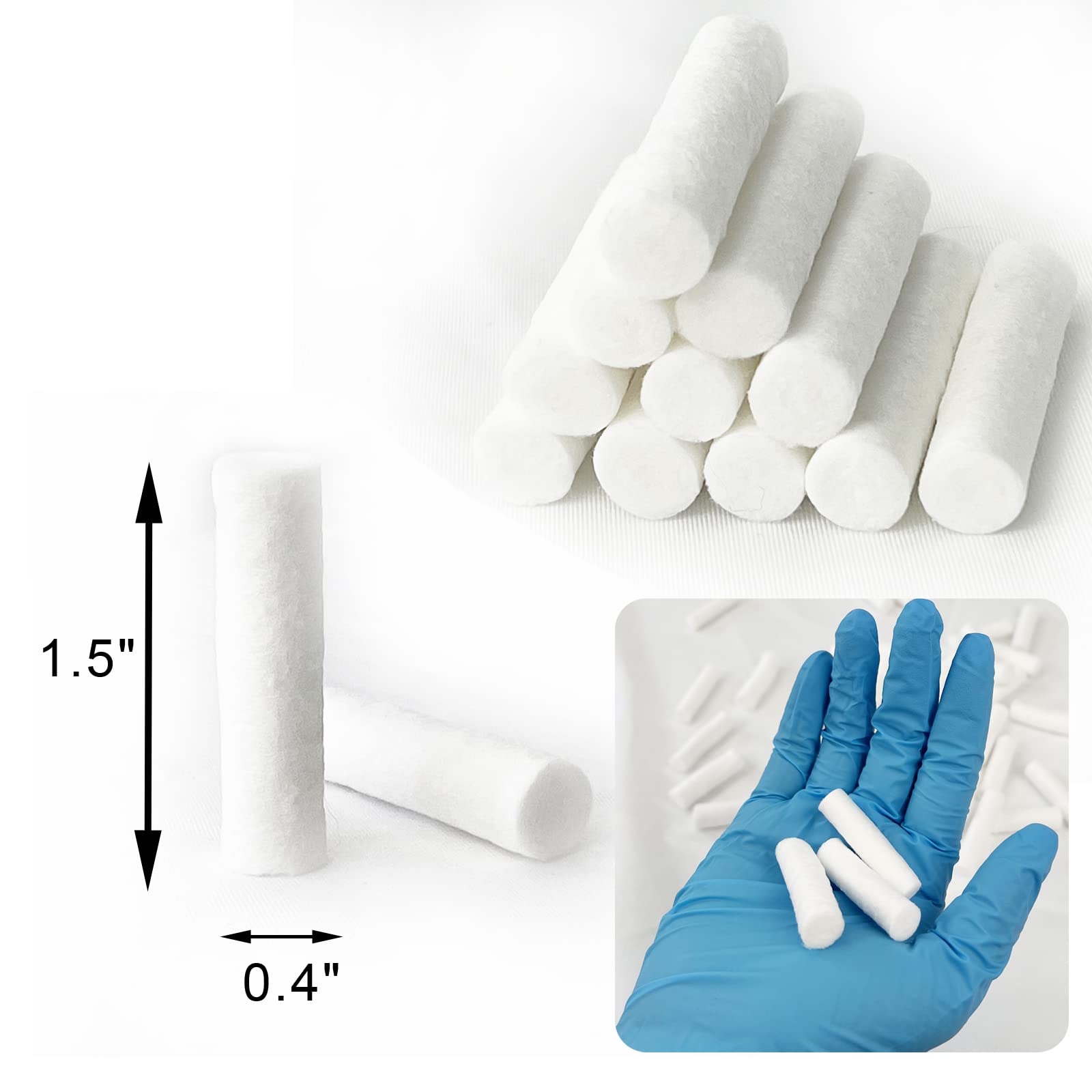 Pack of 50 cotton nosebleed rolls for nosebleed relief in first aid kit