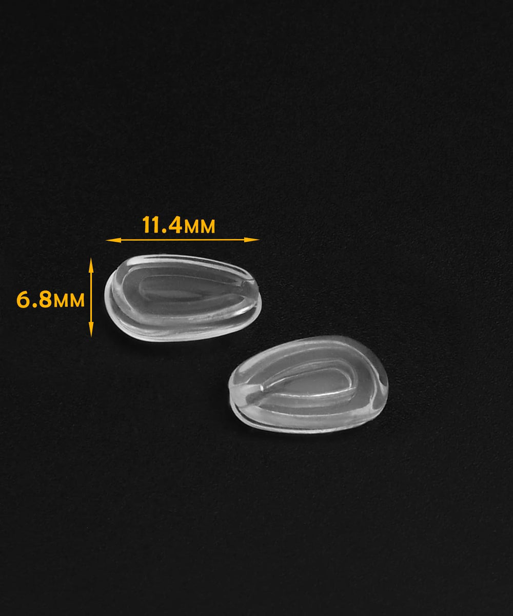 Close-up of clear silicone nose pad material for Wingfold Ox5100/OX5101