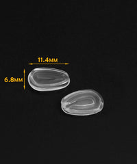Close-up of clear silicone nose pad material for Wingfold Ox5100/OX5101