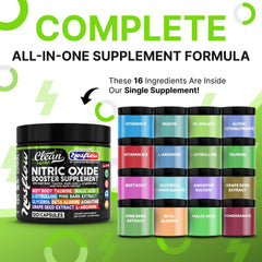 Close-up of NosFlow ingredients including beet root, taurine and malic acid