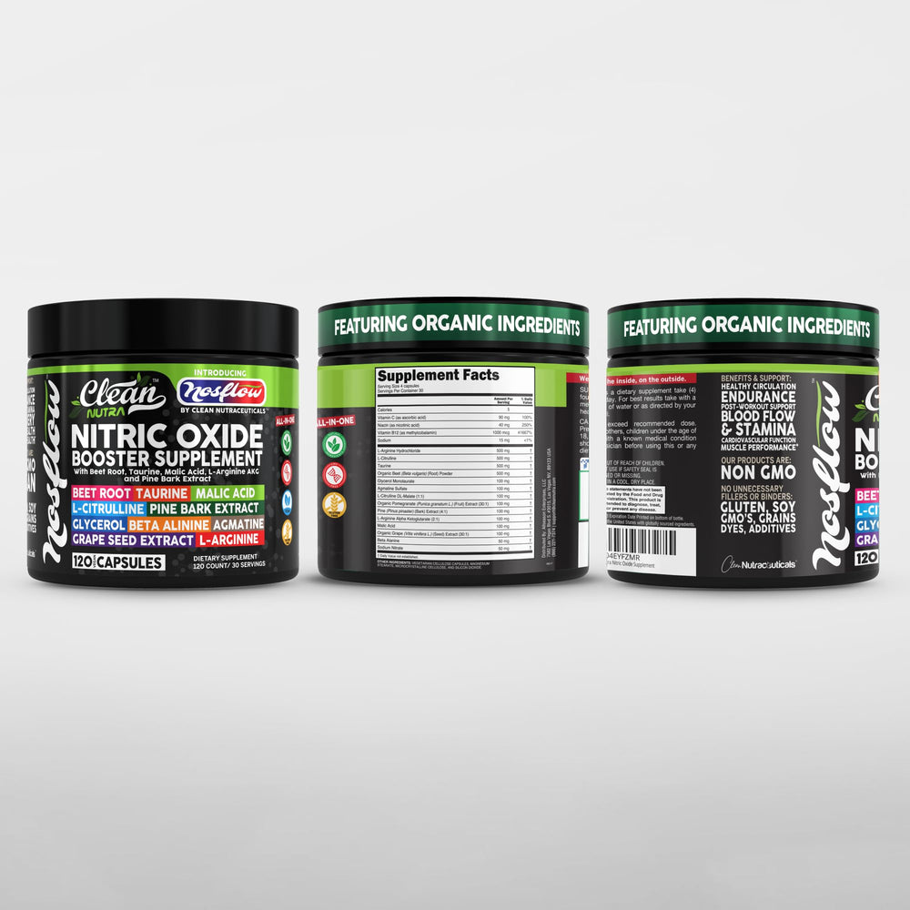 Clean Nutra NosFlow packaging with branding