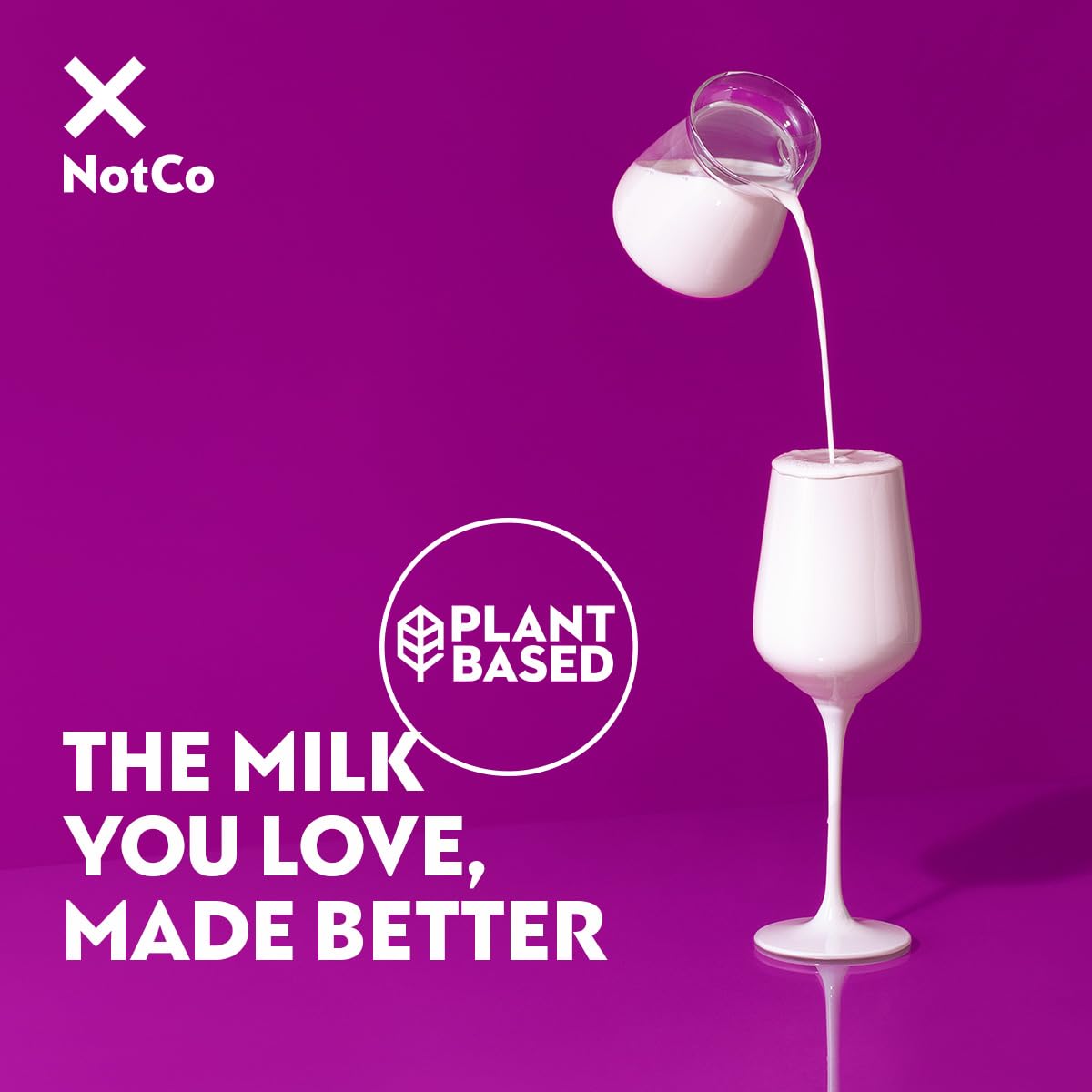 NotMilk Original nutrition panel emphasizing calcium and vitamin D.